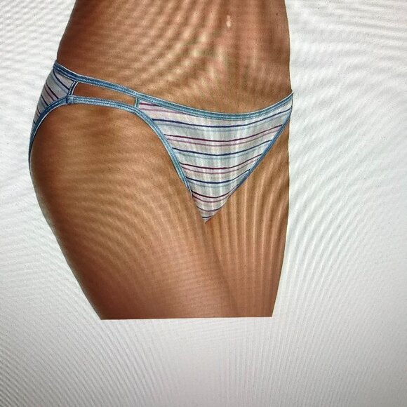 Vanity Fair Cabana Stripe Print Bikini Panty, size 7L, NWT - Picture 2 of 3